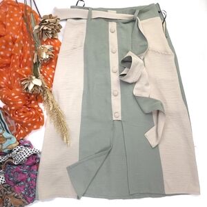 Studio Sage and Beige A-Line Skirt